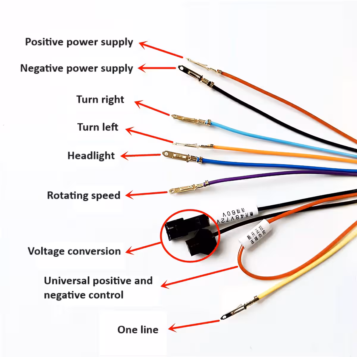 Connettori e fili per montaggio display su scooter