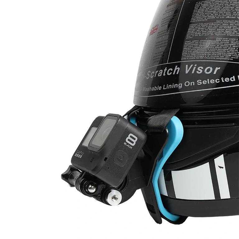 Supporto regolabile per GoPro su casco moto