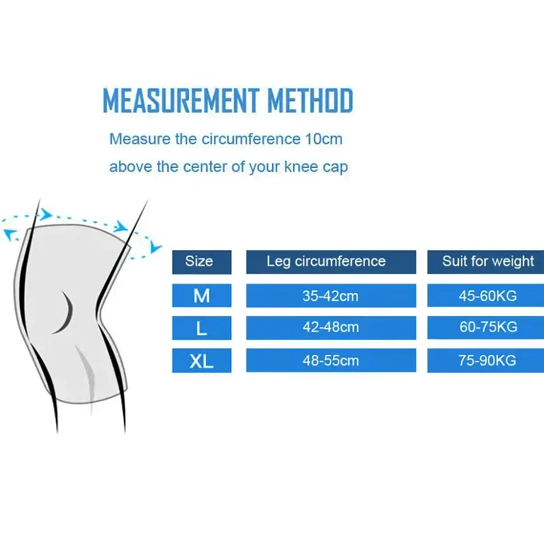 Ginocchiera disponibile in taglie M, L e XL, adatta a diverse circonferenze