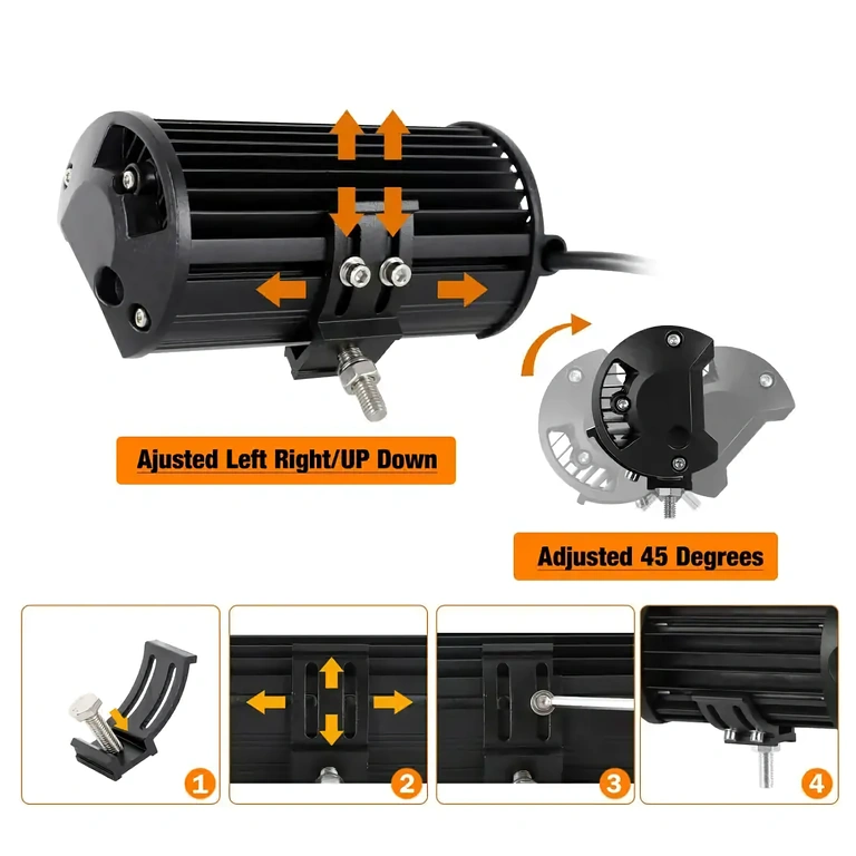 Set di due LED BAR con supporto solido, per veicoli off‑road