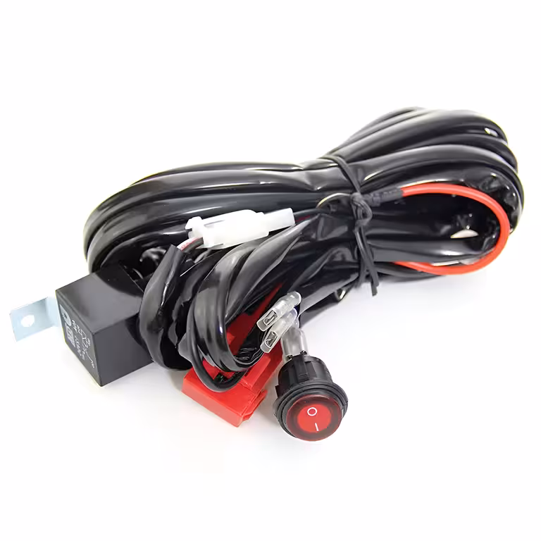 Cablaggio Fari LED Auto Moto 12V – Relè 40A, Fusibile 30A, Compatibile con LED BAR
