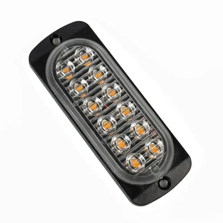 Dettaglio chip LED Samsung da 3W sullo stroboscopio giallo per illuminazione potente
