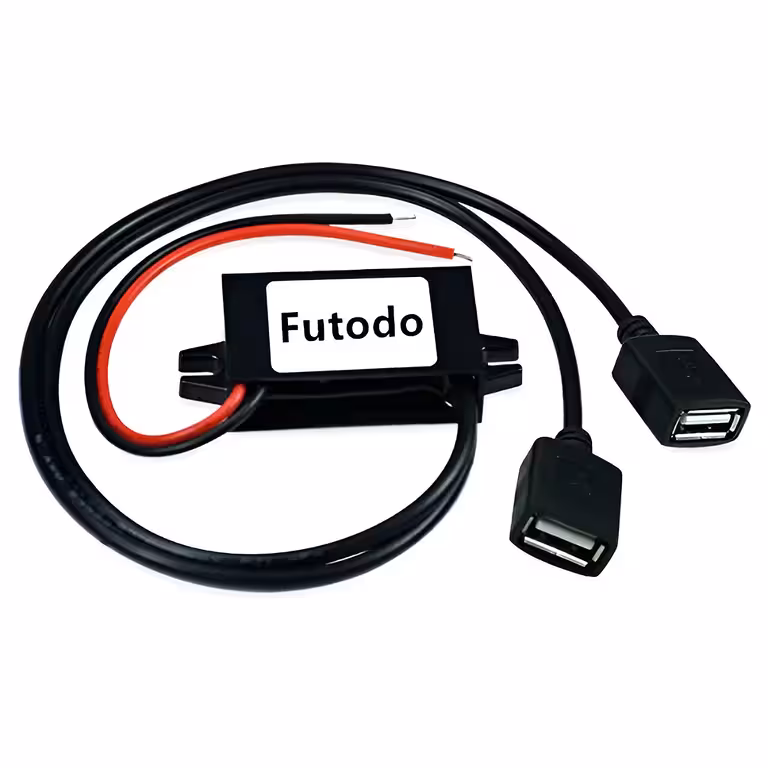 Modulo Step Down 12V 24V 36V 48V a 5V 3A – Convertitore con USB per Dashcam, Telefono, Sistema Solare