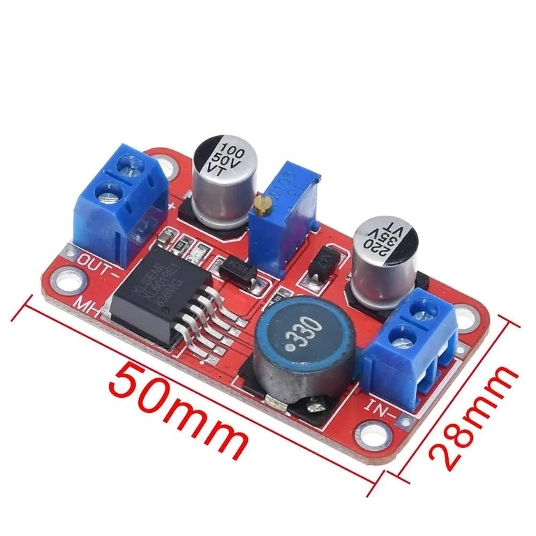 Modulo XL6019 DC-DC Boost Converter – dimensioni Dimensioni modulo XL6019 DC-DC Boost Converter: 50mm x 28mm x 13mm, perfetto per integrazione in vari progetti