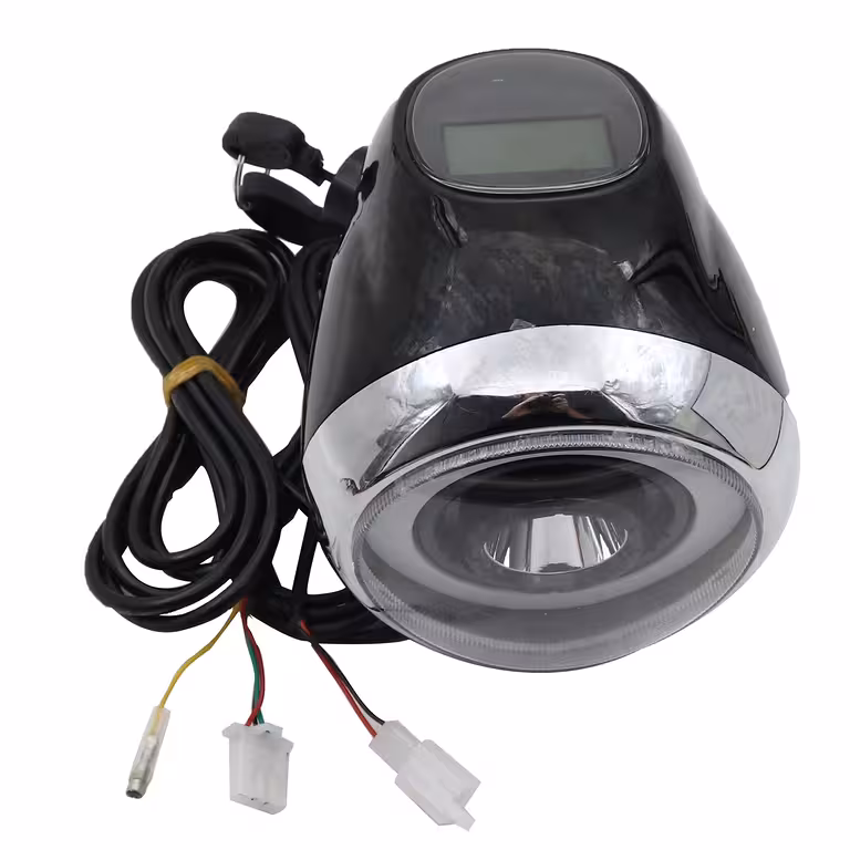 Faro Scooter Elettrico Citycoco Harley 60V con Schermo LCD, Luce LED e Contatto Elettrico