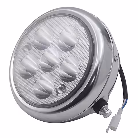 Faro LED Rotondo 5 Pollici per Scooter Elettrico, Moto, Citycoco e Harley – Illuminazione 12V-80V