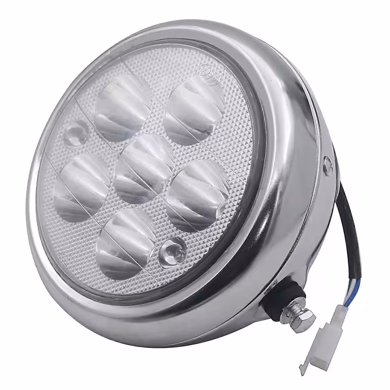Faro LED Rotondo 5 Pollici per Scooter Elettrico, Moto, Citycoco e Harley – Illuminazione 12V-80V