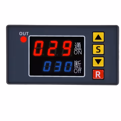 Relè Temporizzatore 24V DC Ciclico – Timer Programmabile con Funzione di Ritardo e Ciclo Ripetitivo
