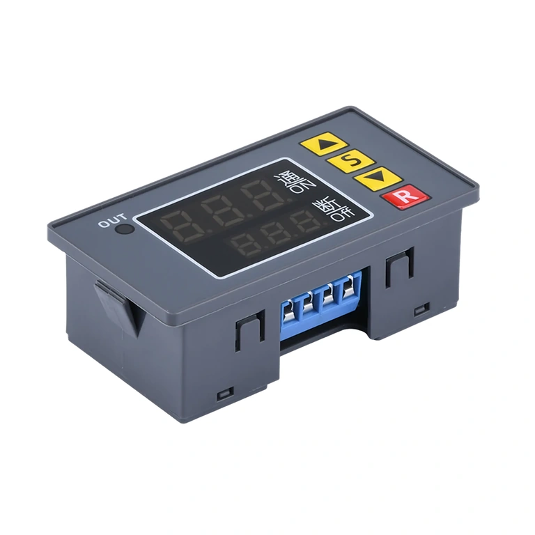 Tasti "S", "▲", "▼" e "R" per impostare i parametri del timer