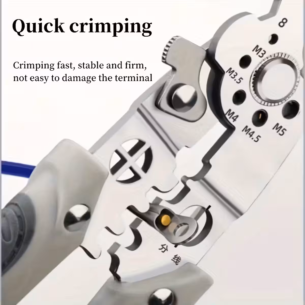 Impugnatura ergonomica della pinza per una presa sicura e confortevole