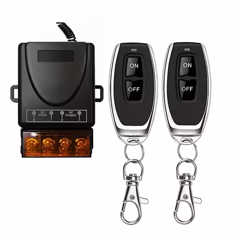 Relè con Telecomando 12V–60V 30A – Interruttore 12V/24V con 2 Telecomandi RF 433MHz