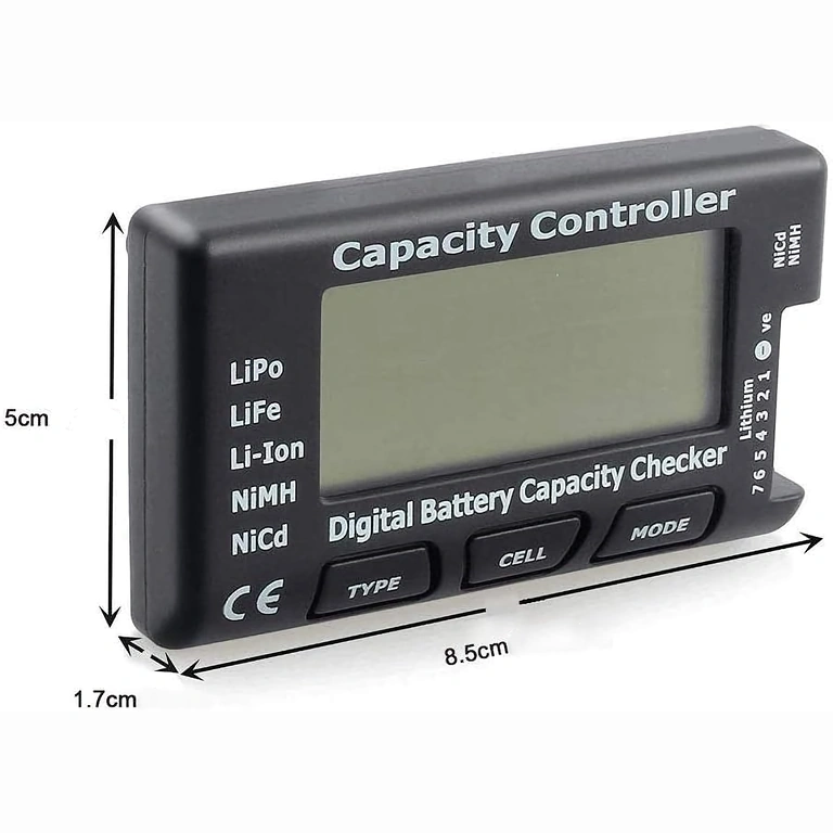 Tester digitale Li-Ion 18650 e LiPo 2-7S, preciso e veloce