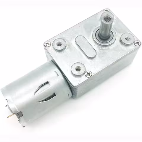Motore Riduttore 12V GY-370 – Motore a Vite senza Fine, Bassa Velocità, Alta Coppia e Funzione di Blocco Automatico