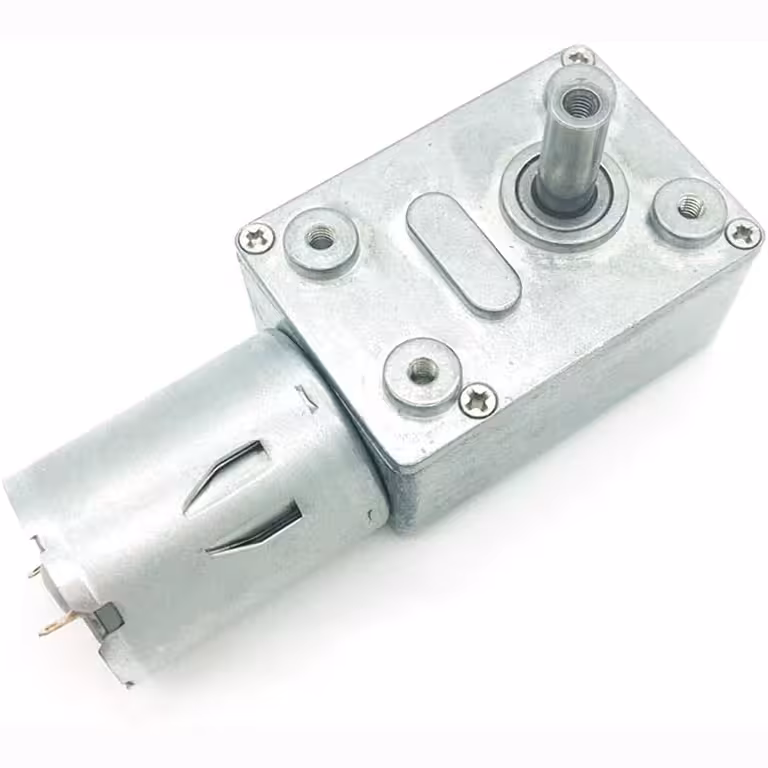 Motore Riduttore 12V GY-370 – Motore a Vite senza Fine, Bassa Velocità, Alta Coppia e Funzione di Blocco Automatico