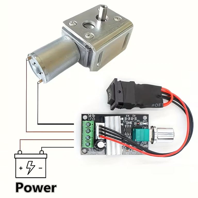 Collegamento controller PWM per motori DC