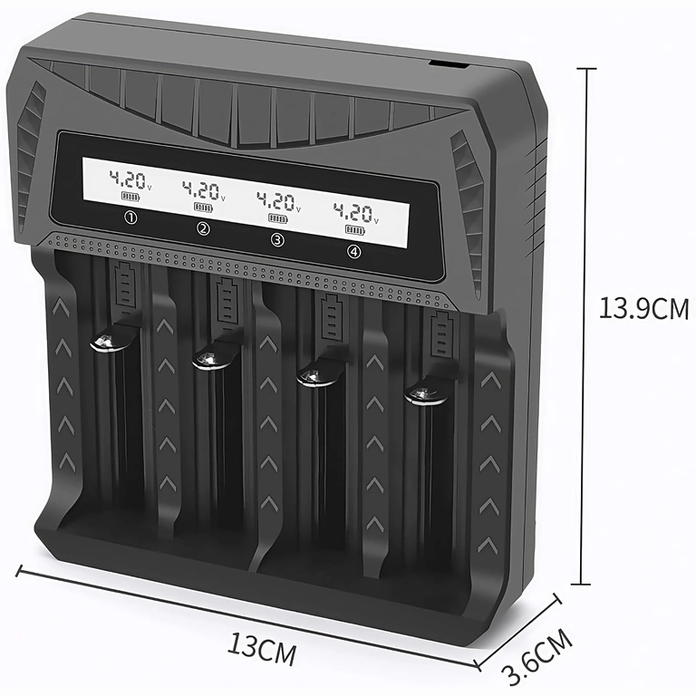 Caricatore 18650 design compatto e portatile
