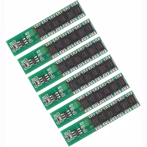 Set 6 Pezzi – Modulo BMS 1S 18650 3,7V 10A con Protezione Completa
