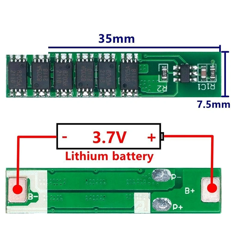 Pacchetto 6 moduli BMS collegato a cavi