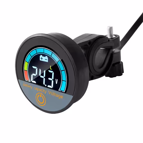 Indicatore Stato e Livello Batteria – Voltmetro DC 12V–72V Li-ion e LiFePO4 con Display per Bicicletta, Monopattino e Scooter Elettrico