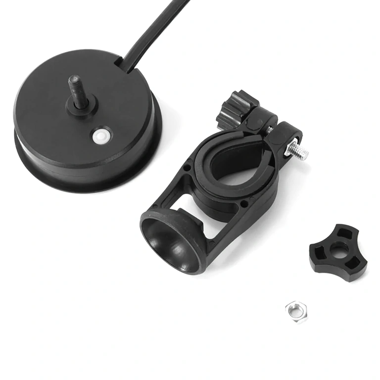 Modulo indicatore digitale, retro con connettori e cavi, display voltmetro e percentuale batteria, compatibile Li-ion e LiFePO4 12V–72V