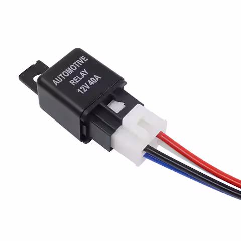Relè Auto 12V 4 Poli 40A con Base – Compatibile Sistemi Elettrici 12V