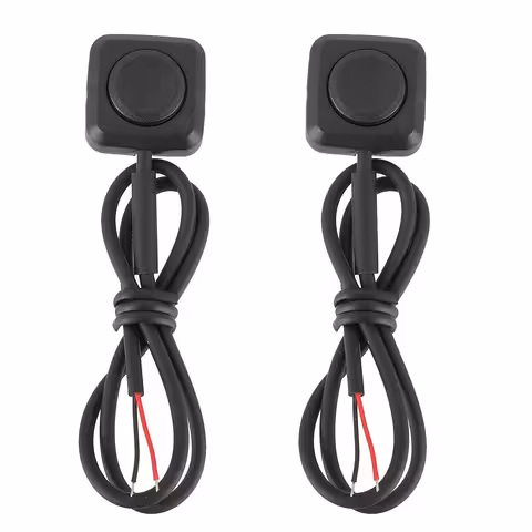 Set 2 Pezzi: Pulsante Auto/Moto con Ritorno 12V/24V Montaggio Apparente – Mini Pulsante Push Senza Blocco