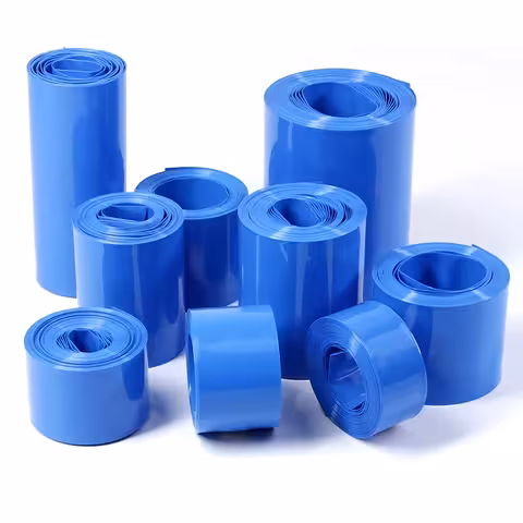 Tubo Termoretraibile Cellpack Blu per Batterie 18650, al Metro (1 m), Diametri 120 mm, 160 mm e 200 mm