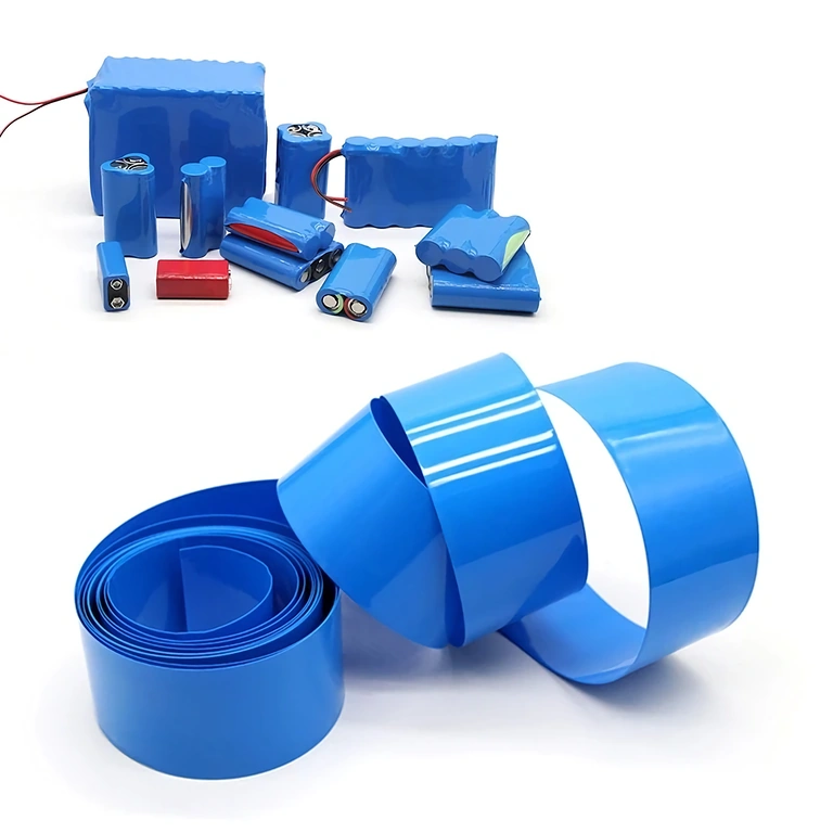 Pellicola termorestringente Cellpack blu per batterie 18650