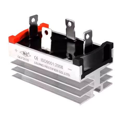 Ponte Raddrizzatore Monofase 50A 1200V con Dissipatore – Ponte diodi con 4 Diodi per Raddrizzamento AC-DC