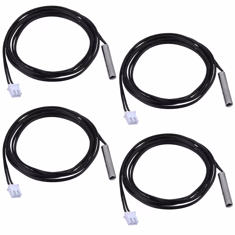 Set 4 Pezzi Sonda NTC 10K – Sensore NTC per Boiler, Caldaia, Condizionatore e Arduino