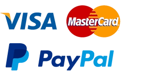 Metodi di pagamento sicuri: PayPal, Visa e Mastercard